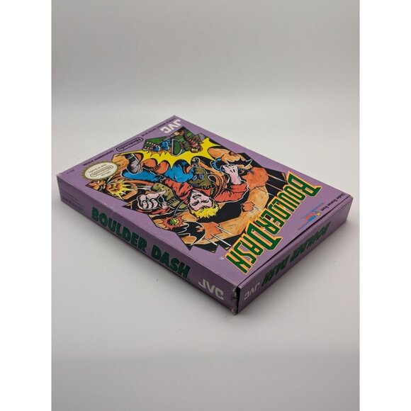 Boulder Dash (Nintendo NES, 1990) CIB w/ Cart, Box, Sleeve & Manual Tested Works - Picture 4 of 12